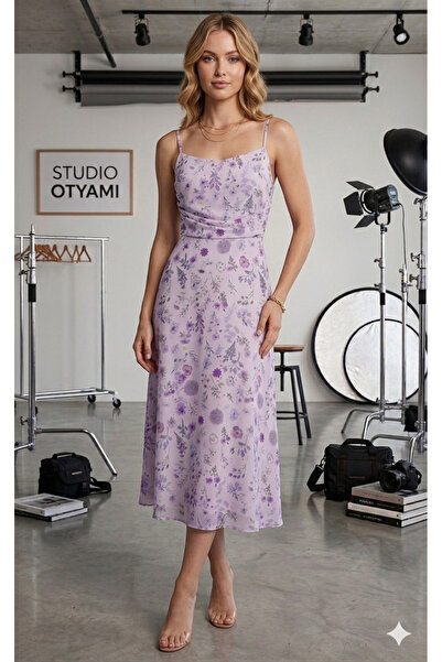 BLOUSE Çok Renkli İnce Kolsuz Vücuda Oturan Tül Elbise