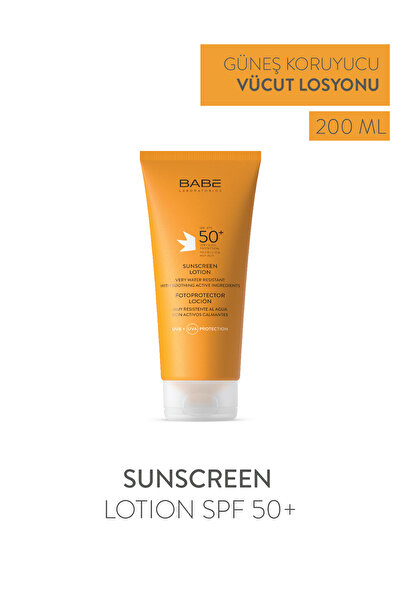 Babe Laboratorios Sunscreen Lotion SPF50+ 200ml - Yüksek Korumalı Vücut Güneş...