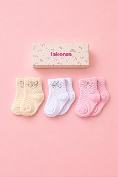 Lakoren Organic Cotton Premium 3-Piece Baby & Kids Stone Embroidered / Patter...