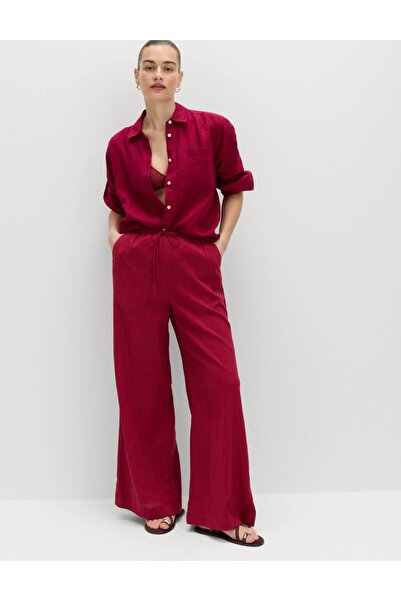 Marks & Spencer Pamuk & Keten Karışımlı Plaj Pantolonu