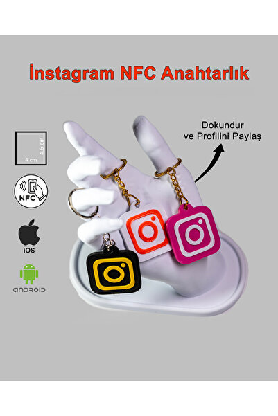 Furky 3D Çipli (NFC) İnstagram Anahtarlık