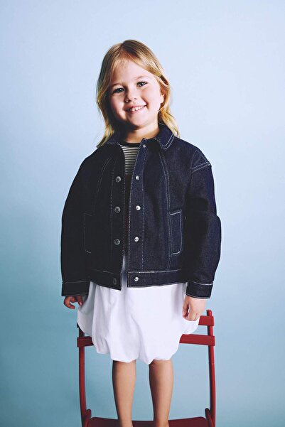 DeFacto Polo Yaka Ceket Kız Bebek H2666A526SM
