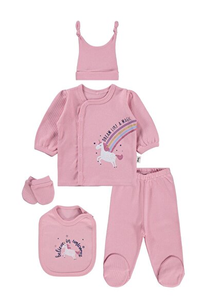 Civil Baby Unicorn Baskılı Zıbın Takımları - Pembe