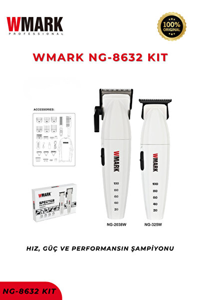 Wmark NG-8632 Profesyonel Saç Kesme Makinesi ve Trimmer Seti | Barber Kit | G...
