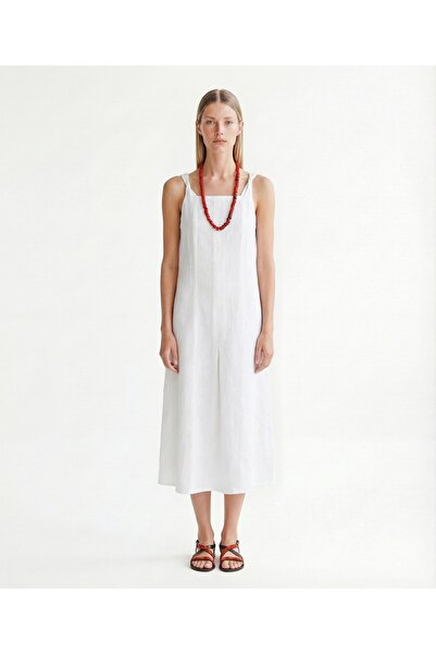 Yargıcı Straight Square Neck Strap Dress