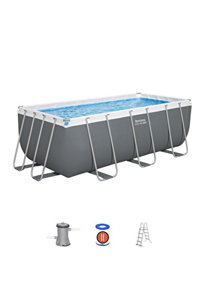 BESTWAY ® 56456 Power Steel™ Prefabrik Yer Üstü Havuz Seti 4,12 M X 2,01 M X ...
