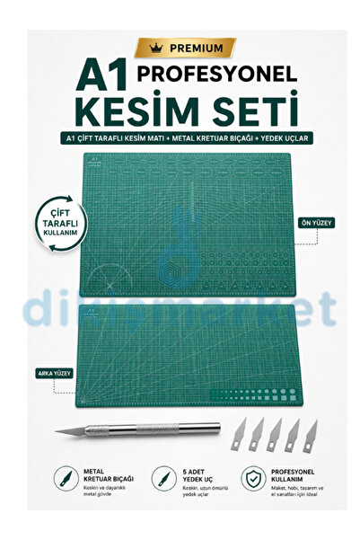 dm dikişmarket Cutting Mat Patchwork - Cutting Board - Double-Sided Cutting M...