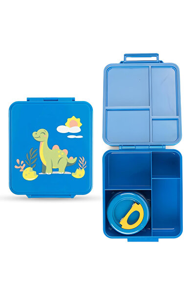 Cocobee Dino Tritan Bento Lunch Box With Food Jar, 4 Compartments, Leakproof ...