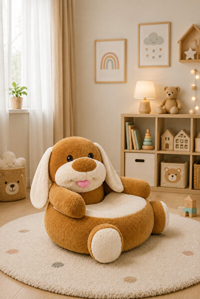 Pandamkee Köpek Peluş Bebek Çocuk Koltuğu (%100 Yerli)