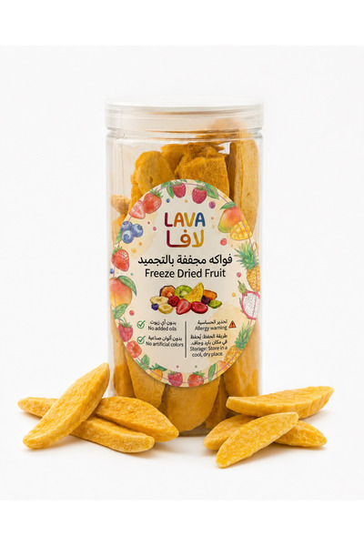 Lava Roastery فواكه مجففة، مانجو مجفف بالتجميد 100 غرام - طبيعي بدون إضافة سك...