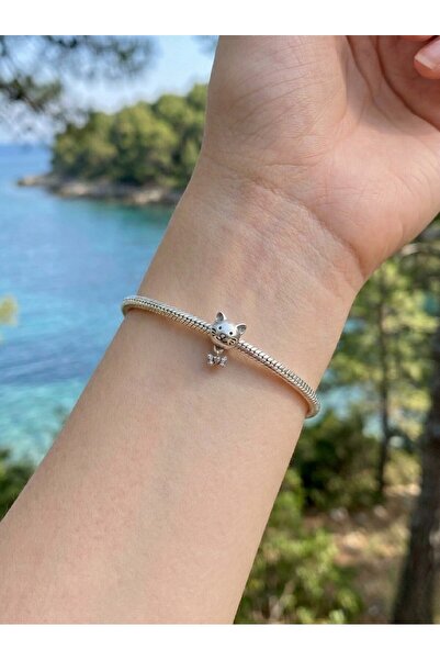 My Story Kedi Ve Fiyonk Gümüş Charm
