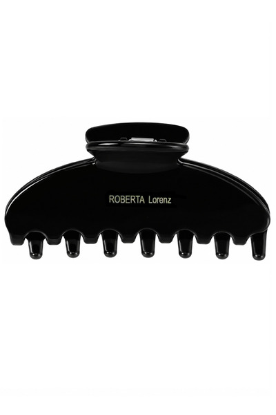 Roberta Lorenz Yazılı Yüksek Kaliteli Siyah Asetat Mandal Toka/ 10 cm