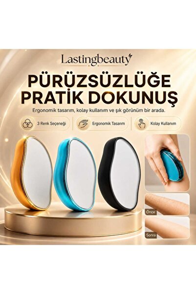 lasting beauty Epilasyon Aleti Acısız Tüy Dökücü Tüy Alma Silgisi Kristal Taş...
