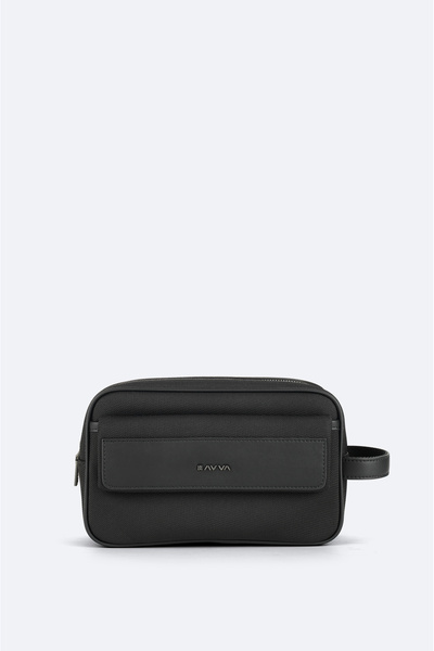 Avva Men's Black Double Zipper Handbag B009753