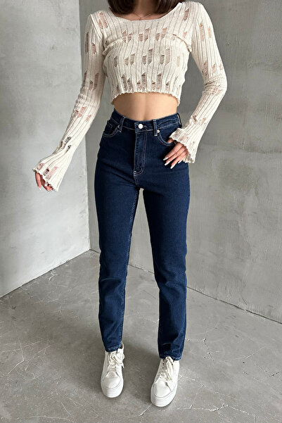 XRAY JEANS Γυναικείο τζιν παντελόνι Mom Laci με ψηλόμεσο στενό πόδι
