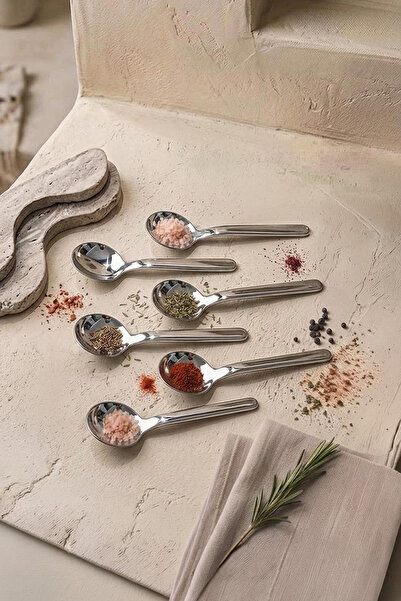 Kitchen Life Σετ 6 κουταλιών από ανοξείδωτο ατσάλι για μπαχαρικά, κουτάλια γι...
