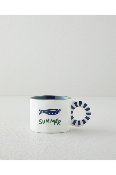English Home Mariner Blues New Bone China Kupa 260 ml Mavi-yeşil