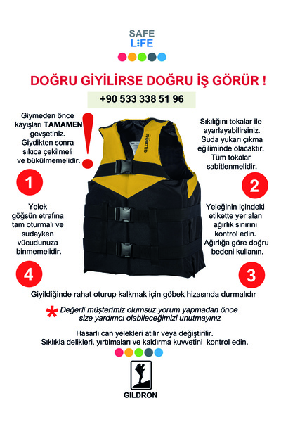 GILDRON Health Tech Gdr-101 Life Jacket Buoyancy Assistant Ce Certificated