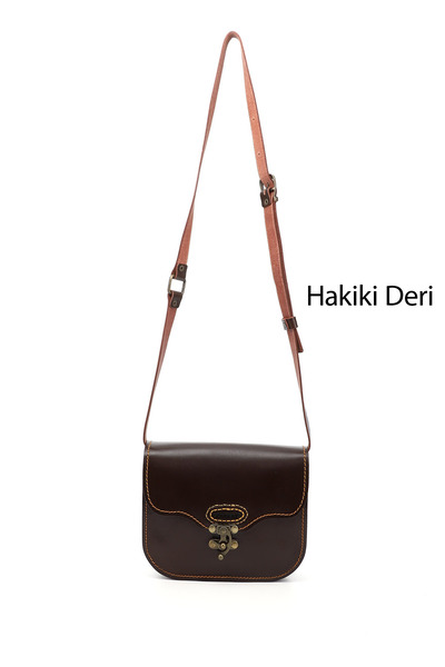 GÖNDERİ(R) Women / Girls Brown Antique Vaketa Genuine Leather Shoulder and Me...
