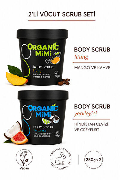 ECOLATIER 2’li Set Vücut Peelingi Sıkılaştırıcı Hindistan Cevizi Greyfurt ve ...