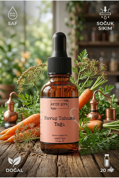 Antik Şifa Carrot Seed Oil 20 ml - 100% Cold Pressed Pure Carrot Oil