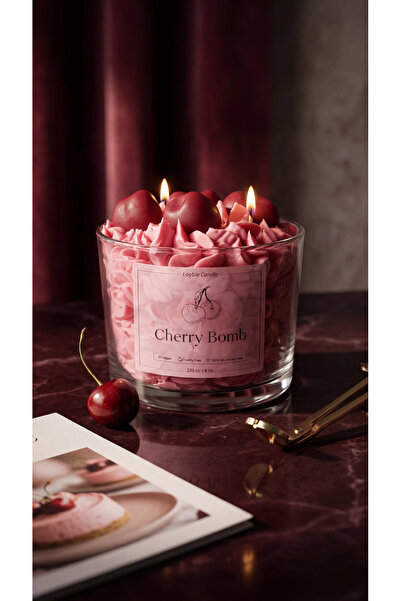 Loybie Candle Cherry Bomb Kiraz Çiçeği Kokulu Soya Mum