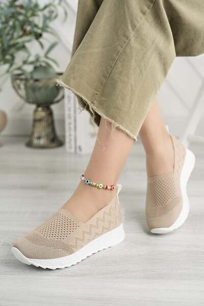 Nesil Shoes Aky 055 أحذية نسائية صيفية محبوكة عارية