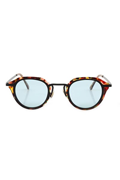 Angel Eyes نظارة شمسية نسائية بإطار منقوش بيضاوي زجاجي أزرق Ae9901c6