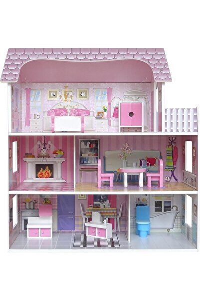LITTLE ANGEL Kids Wooden Furnished Doll House