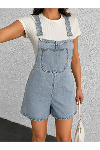 DEEFWEAR Rahat Yazlık Yüksek Bel Salapot Jean Tulum