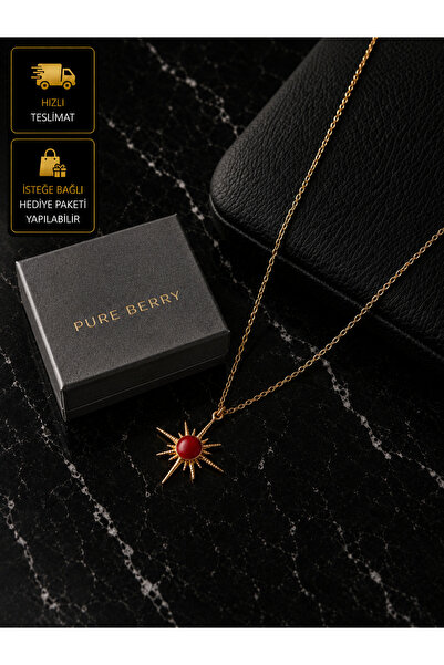 PURE BERRY PUSULA İNCE ZİNCİR İLE ÇELİK %100 KARARMAZ SOLMAZ PASLANMAZ