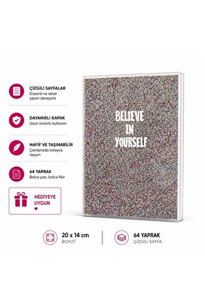 4nio Veruj Gray Sa šljokicama beležnica