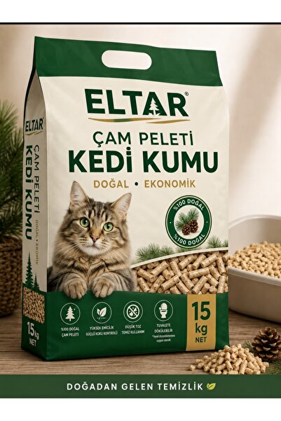 ELTAR A1 Kalite Pelet Çam Talaşı Yakıt Ve Kedi Kumu 15 Kg