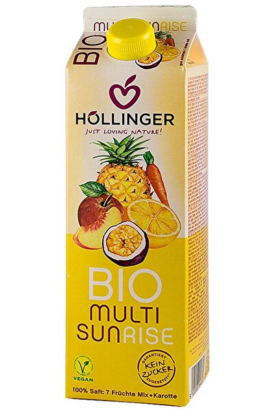 Hollinger Multi Sunrise Amestec de Sucuri de Fructe Bio, 1000ml