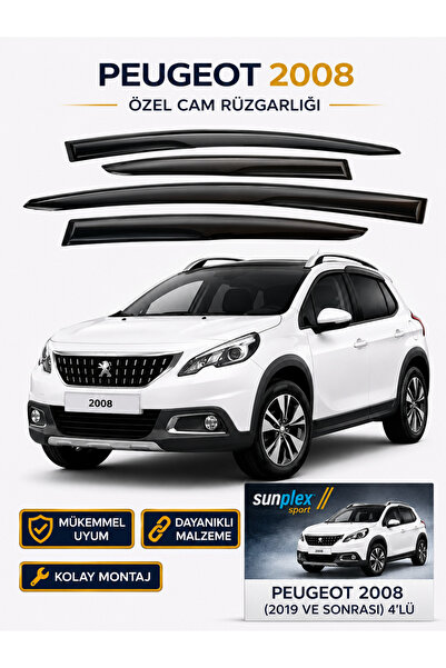 SUNPLEX Peugeot 2008 (2019 VE SONRASI) Sport Cam Rüzgarlığı Takım 4'lü Takım ...