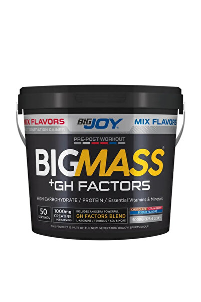 Bigjoy Bigmass Ghfactors Mass Gainer Mix Aroma (BİSKÜVİ-ÇİKOLATA-ÇİLEK) 5 Kg
