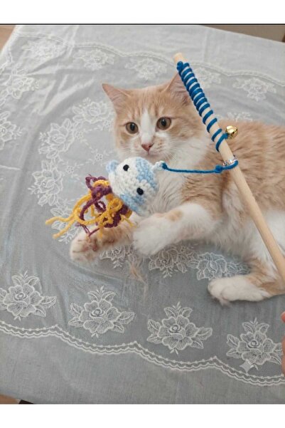Be Cat Amigurimi Ahtapot Figürlü Çanlı Kedi Oltası