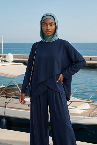 Aisha's Design Kapşon ve Kapatıcı Özellikli Penye Kadın Hazır Bone,B-89P,Koyu...