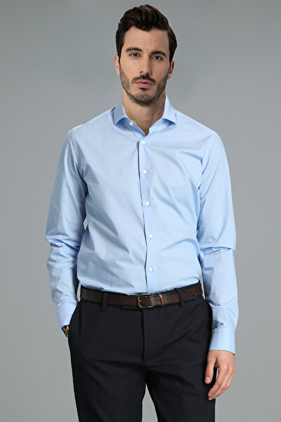Lufian Vain Erkek Smart Gömlek Slim Fit Mavi