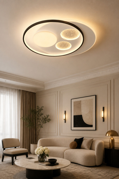 ESSLİGHT Oscar 50 Cm 3 Renk Işık Özellikli Led'li Modern Salon Mutfak Yatak O...