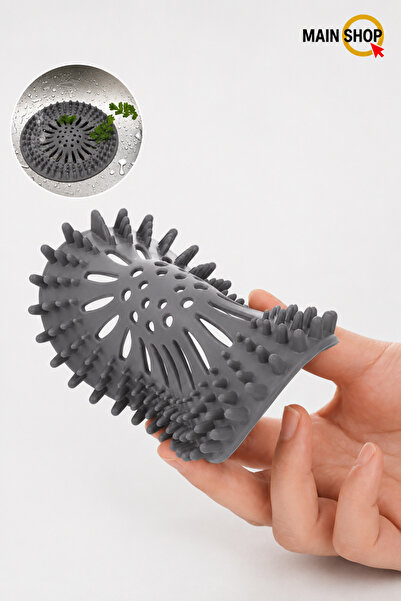 MAİN SHOP Yuvarlak Silikon Süzgeç 12 Cm Lavabo Ve Küvet Süzgeci, Lavabo Tıkac...