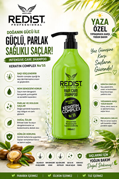Redist Keratin Şampuan – Onarıcı Ve Güçlendirici Bakım - Vegan 1000 ml