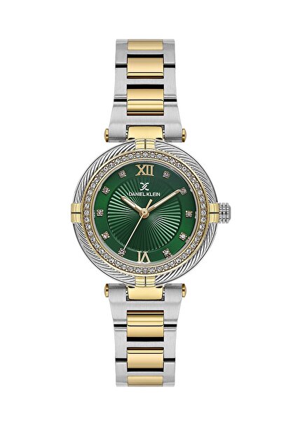 Daniel Klein Kadranı Yeşil Kordonu Gold Gümüş Renk Hediye Paketli 32 Mm Kadın...