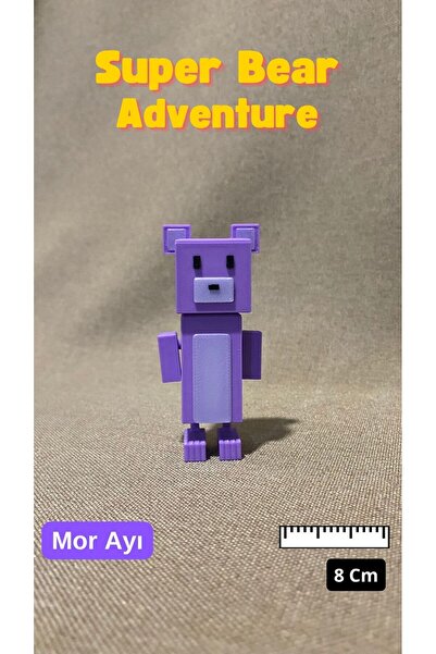 3D Ekspres Super Bear Adventure Mor Ayı Baaren'nin Kardeşi Figürü Oynar Eklem...