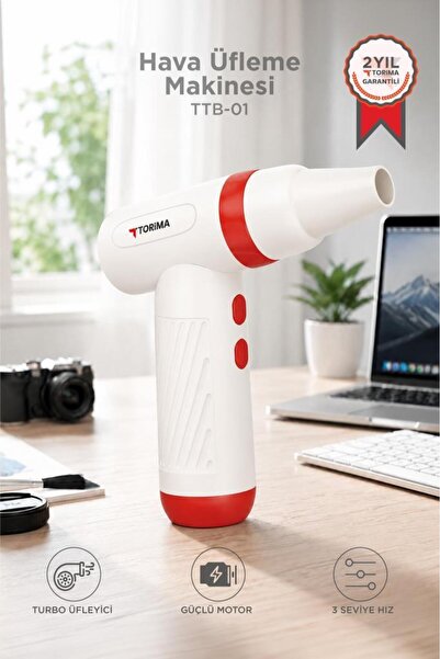 Torima Hava Üfleme Makinesi Yüksek Hızlı Turbo 85000 RPM 40W 1100 MAH TTB01 K...