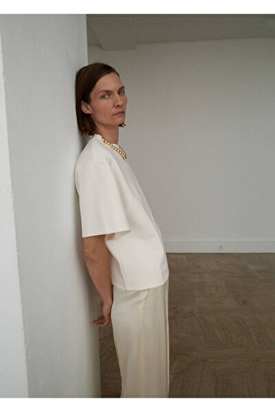 MANGO Woman Oversize pamuklu tişört