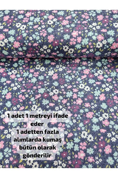 daisy star Poplin Kumaş Giyimlik, Kırkyama için uygundur ( Gri renk 100 x 170 )