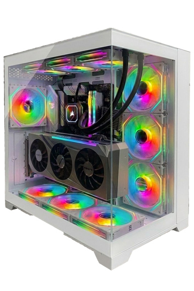 GAMELİNE Robust Premium 7x RGB Fanlı USB 3.0 TYPE-C Gaming Bilgisayar Kasası ...