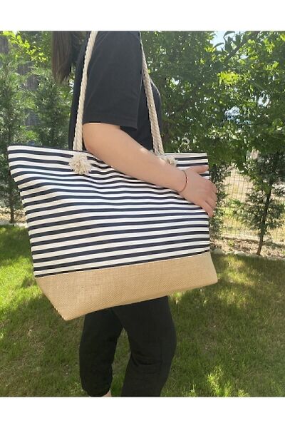 L&M LEGAS MODA Kadın Plaj Çantası Yumuşak Saplı