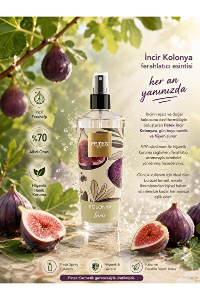 PETEK parfümlü 250 ml sprey incir kolonyası